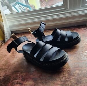 Dr. Martens Black Strappy Sandals